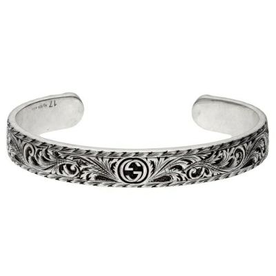 GUCCI グッチレザーバングル 美品 GUCCI グッチ ブレスレット バングル レザー
