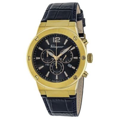 Salvatore Ferragamo ゴールド ブラック 時計 Salvatore Ferragamo（サルヴァトーレ フェラガモ） クロノグラフ