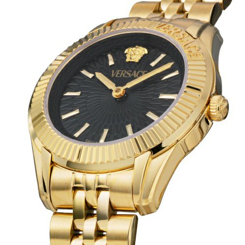 お決まり品　　　Y2K  美品‼︎  Versace  高級　ビジュー付　タンク ヴェルサーチェ VERSACE 腕時計 レディース GRECA LADY