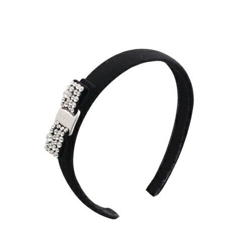 フェラガモ ヘアアクセサリー カチューシャ レディース ブラック Salvatore Ferragamo 347581 713034 NERO CRYSTAL PLD