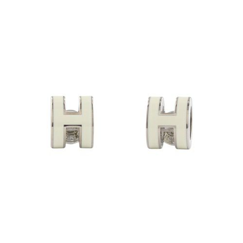 エルメス ピアス レディース ポップH ミニ MINI POP H ホワイト HERMES H608002FP BLANC/SV