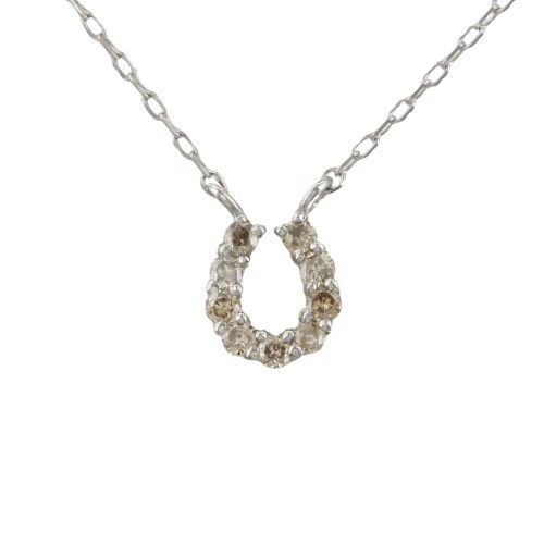 ネックレス 馬蹄 プラチナ ダイヤモンド 0.05ct