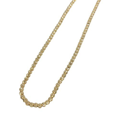 ネックレス ミラーカットボール K18YG 50cm