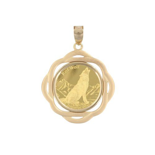 ペンダントトップ ウルフ/コンドル 1/25oz K18/K24 コイン