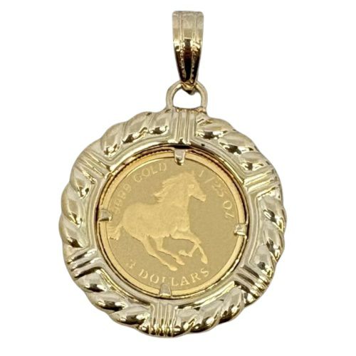 ペンダントトップ ホース 1/25oz K18/K24 コイン