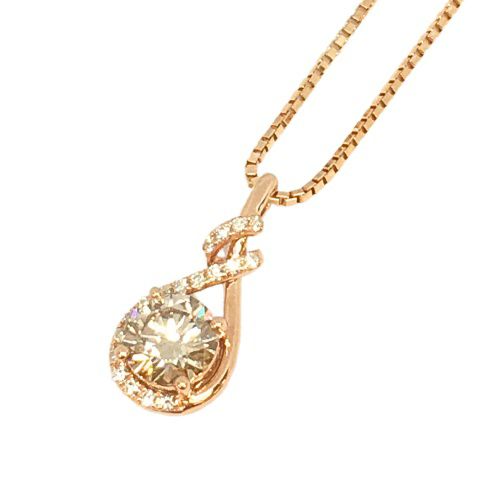 ネックレス K18PG ダイヤモンド 1.00ct