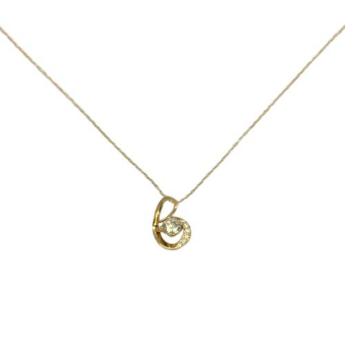 ネックレス ダイヤモンド K18YG 0.22ct