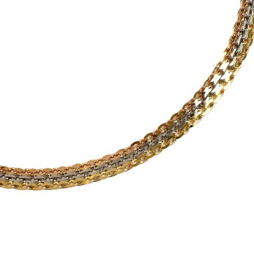 ブレスレット K18YG プラチナ 18cm