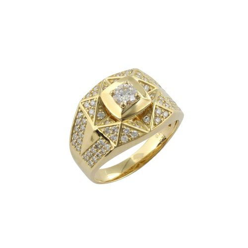 リング K18YG ダイヤモンド 0.30ct 18号