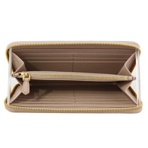 プラダ 長財布 レディース SAFFIANO TRIANGOLO ベージュ PRADA 1ML506 QHH F0236 CIPRIA