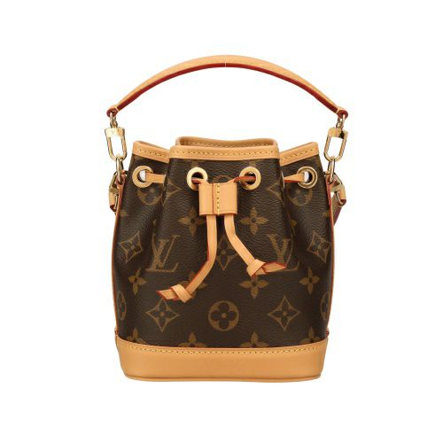 ルイヴィトン ショルダーバッグ モノグラム ナノ・ノエ ブラウン LOUIS VUITTON M81266