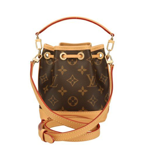 ルイヴィトン ショルダーバッグ モノグラム ナノ・ノエ ブラウン LOUIS VUITTON M81266