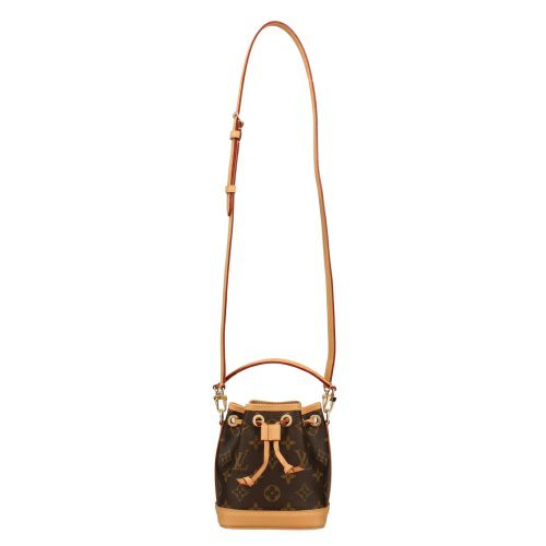 ルイヴィトン ショルダーバッグ モノグラム ナノ・ノエ ブラウン LOUIS VUITTON M81266