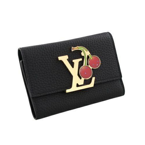 ルイヴィトン 三つ折り財布 トリヨン LVxTM ポルトフォイユ・カプシーヌ コンパクト ブラック LOUIS VUITTON M22889