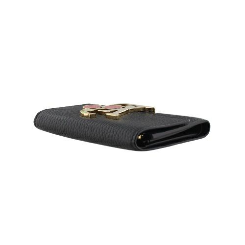 ルイヴィトン 三つ折り財布 トリヨン LVxTM ポルトフォイユ・カプシーヌ コンパクト ブラック LOUIS VUITTON M22889