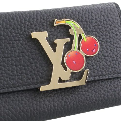 ルイヴィトン 三つ折り財布 トリヨン LVxTM ポルトフォイユ・カプシーヌ コンパクト ブラック LOUIS VUITTON M22889