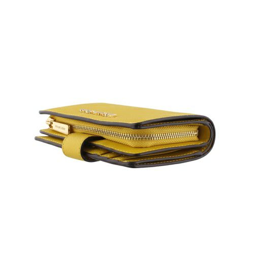 マイケルコース 二つ折り財布 レディース ジェット セット トラベル レザー ビルフォールド ジップ コインウォレット イエロー MICHAEL KORS 35F7GTVF2L HONEY