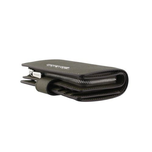 マイケルコース 二つ折り財布 レディース ジェット セット トラベル レザー ビルフォールド ジップ コインウォレット カーキグリーン MICHAEL KORS 35R4STVF6L OLIVE