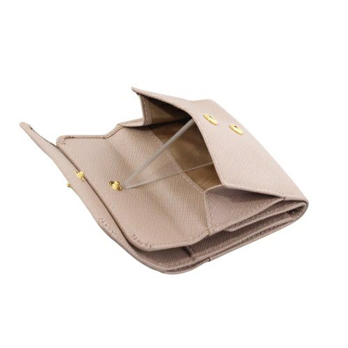 プラダ 三つ折り財布 レディース SAFFIANO TRIANGOLO ベージュ PRADA 1MH043 QHH F0236 CIPRIA