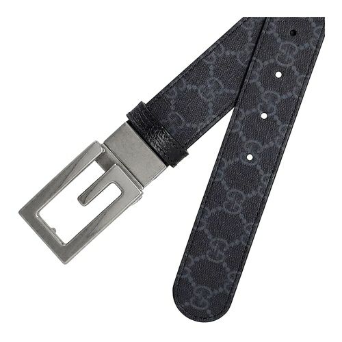 グッチ ベルト メンズ スクエアG バックル リバーシブル ベルト ブラック GUCCI 626974 K9GSN 1000