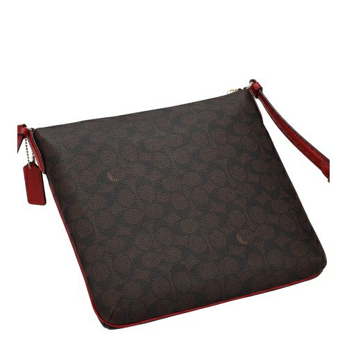 コーチ アウトレット ショルダーバッグ レディース ブラウン COACH OUTLET CCQ27 IMXD0 ブラウン/レッド