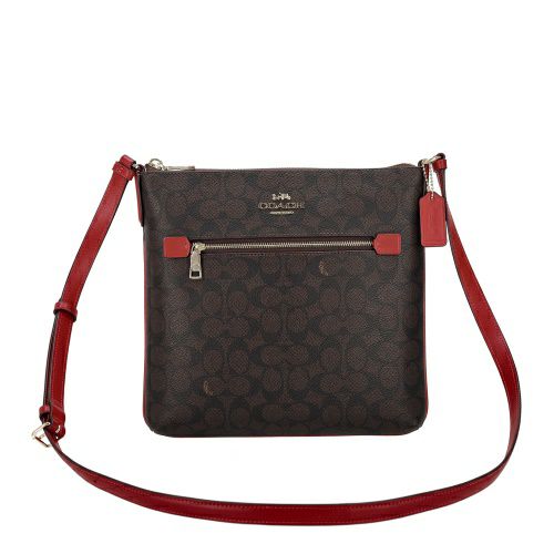 コーチ アウトレット ショルダーバッグ レディース ブラウン COACH OUTLET CCQ27 IMXD0 ブラウン/レッド