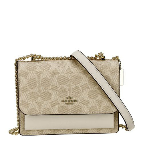 コーチ アウトレット ショルダーバッグ レディース ミニ クレア クロスボディ バッグ・シグネチャー キャンバス ベージュ COACH OUTLET CW206 IMXDM サンド/チョーク