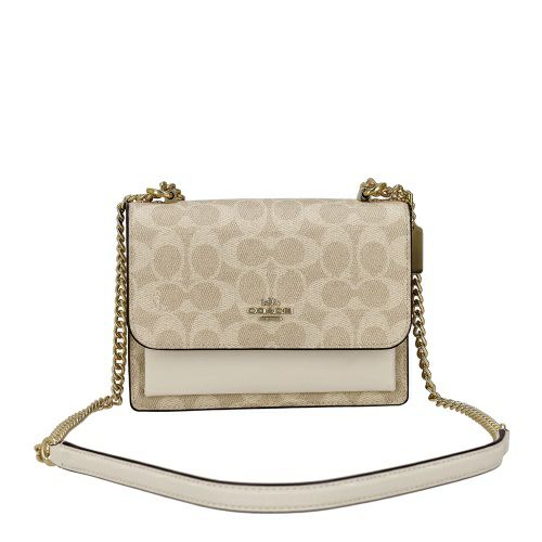 コーチ アウトレット ショルダーバッグ レディース ミニ クレア クロスボディ バッグ・シグネチャー キャンバス ベージュ COACH OUTLET CW206 IMXDM サンド/チョーク