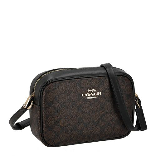 コーチ アウトレット ショルダーバッグ レディース ジェイミー カメラ バッグ・シグネチャー キャンバス ブラウン COACH OUTLET CZ186 IMXAQ ダークブラウン/ブラック