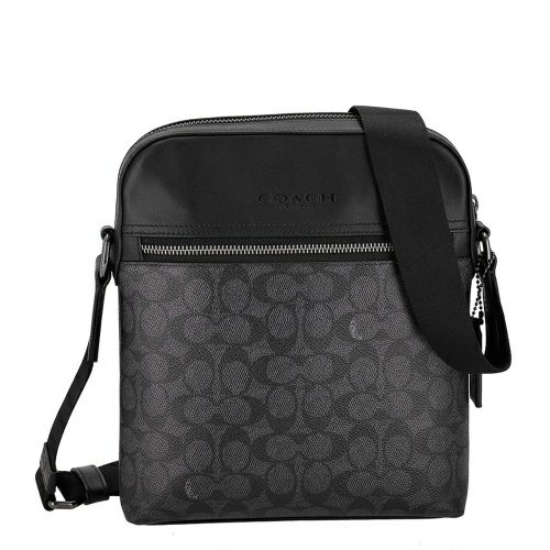 コーチ アウトレット ショルダーバッグ メンズ ブラック COACH OUTLET CZ398 QBMI5 チャコール/ブラック