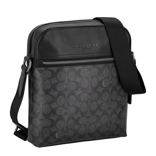 コーチ アウトレット ショルダーバッグ メンズ ブラック COACH OUTLET CZ398 QBMI5 チャコール/ブラック