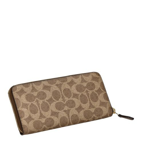 コーチ アウトレット 長財布 レディース シグネチャー ブラウン COACH OUTLET CCQ08 IMXHE