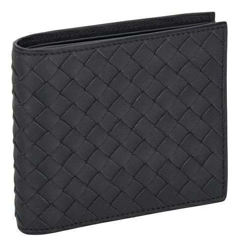 ボッテガヴェネタ 二つ折り財布 メンズ イントレチャート ブラック BOTTEGA VENETA 113993 V47W1 2015