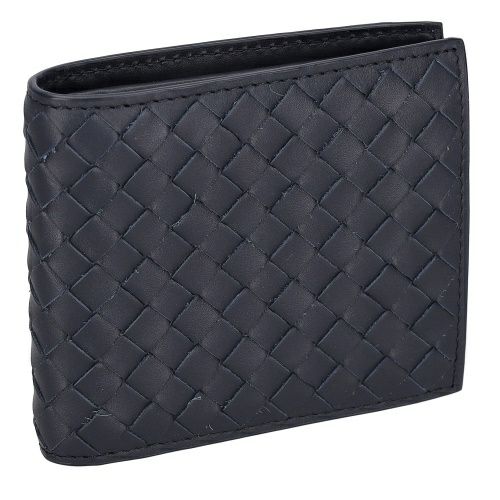 ボッテガヴェネタ 二つ折り財布 メンズ イントレチャート ブルー BOTTEGA VENETA 193642 V47W1 8838