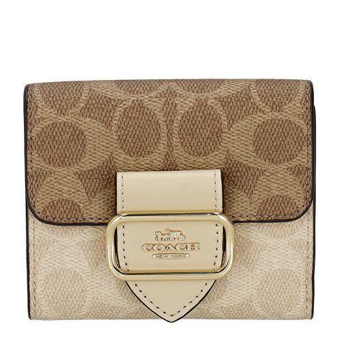 コーチ アウトレット 二つ折り財布 レディース シグネチャー ブラウン COACH OUTLET CCQ09 IMXI9