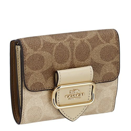 コーチ アウトレット 二つ折り財布 レディース シグネチャー ブラウン COACH OUTLET CCQ09 IMXI9