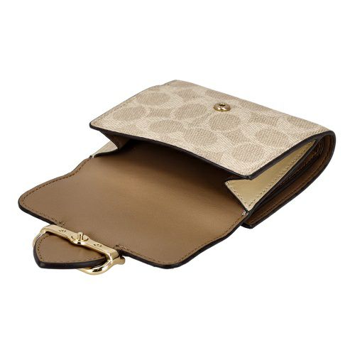 コーチ アウトレット 二つ折り財布 レディース シグネチャー ブラウン COACH OUTLET CCQ09 IMXI9