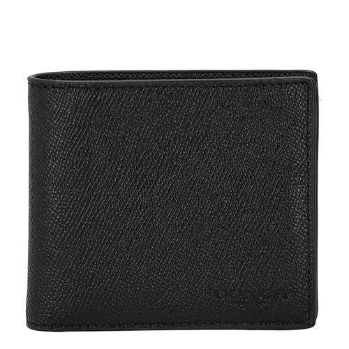 コーチ アウトレット 二つ折り財布 メンズ コイン ウォレット ブラック COACH OUTLET CU371 QB/BK