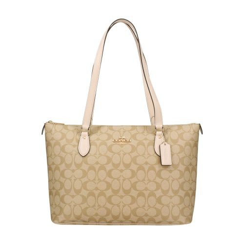 コーチ アウトレット トートバッグ レディース ギャラリー トート・シグネチャー キャンバス ベージュ COACH OUTLET CS187 IMDQC ライトカーキ/チョーク