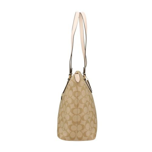コーチ アウトレット トートバッグ レディース ギャラリー トート・シグネチャー キャンバス ベージュ COACH OUTLET CS187 IMDQC ライトカーキ/チョーク