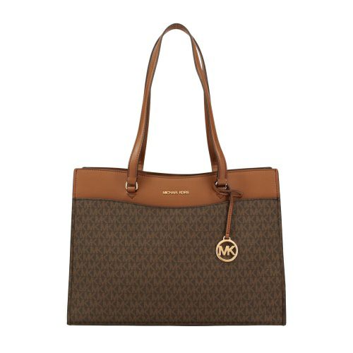 マイケルコース トートバッグ レディース ジェット セット トラベル シグネチャー ポケット ラージ トート ブラウン MICHAEL KORS 35F4GTVT9B BROWN