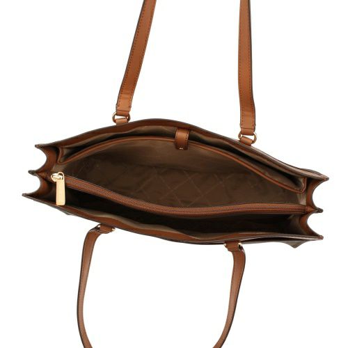 マイケルコース トートバッグ レディース ジェット セット トラベル シグネチャー ポケット ラージ トート ブラウン MICHAEL KORS 35F4GTVT9B BROWN