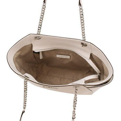 マイケルコース トートバッグ レディース ジェット セット トラベル レザー ラージ チェーン ショルダー トート ホワイト MICHAEL KORS 35T5STVT3L OPTIC WHITE