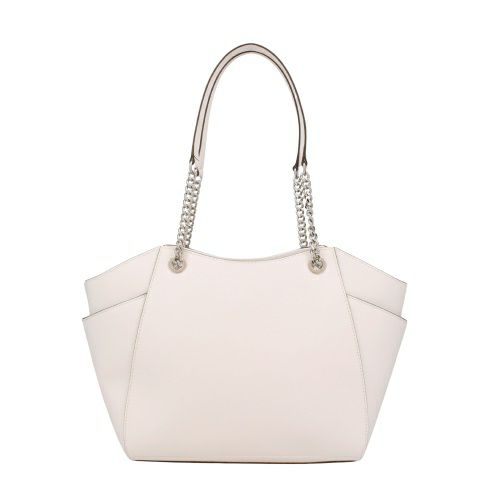 マイケルコース トートバッグ レディース ジェット セット トラベル レザー ラージ チェーン ショルダー トート ホワイト MICHAEL KORS 35T5STVT3L OPTIC WHITE