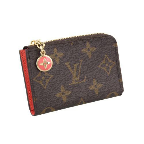 ルイヴィトン カードケース コインケース モノグラム カードキーケース ポルト クレ・ノア ブラウン LOUIS VUITTON M14529 スウィートコーラル