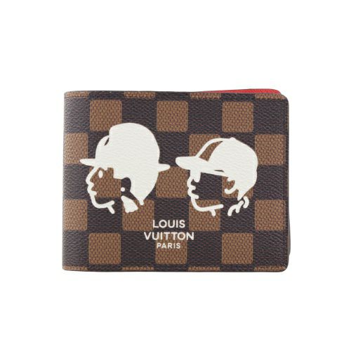 ルイヴィトン 二つ折り財布 ダミエ ポルトフォイユ・ミュルティプル ブラウン LOUIS VUITTON N40777