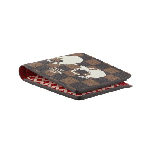 ルイヴィトン 二つ折り財布 ダミエ ポルトフォイユ・ミュルティプル ブラウン LOUIS VUITTON N40777