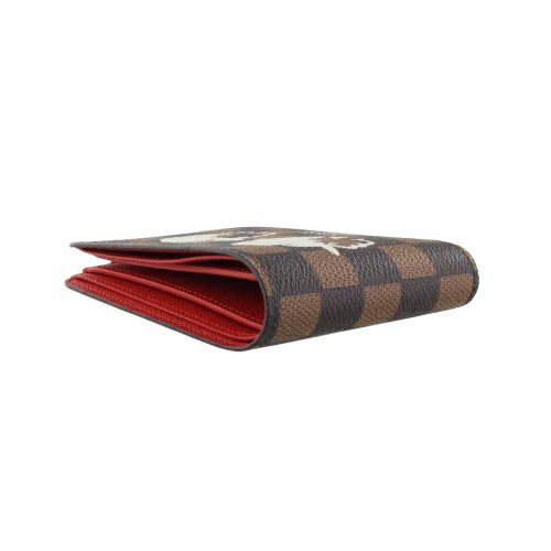 ルイヴィトン 二つ折り財布 ダミエ ポルトフォイユ・ミュルティプル ブラウン LOUIS VUITTON N40777
