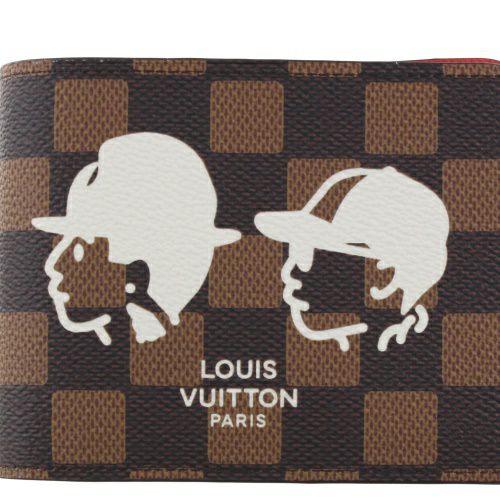 ルイヴィトン 二つ折り財布 ダミエ ポルトフォイユ・ミュルティプル ブラウン LOUIS VUITTON N40777