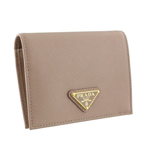 プラダ 二つ折り財布 レディース SAFFIANO TRIANGOLO ベージュ PRADA 1MV204 QHH F0236 CIPRIA